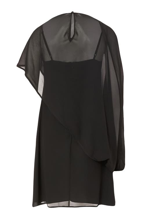Quiz Chiffon Two-in-one Mini Dress In Black