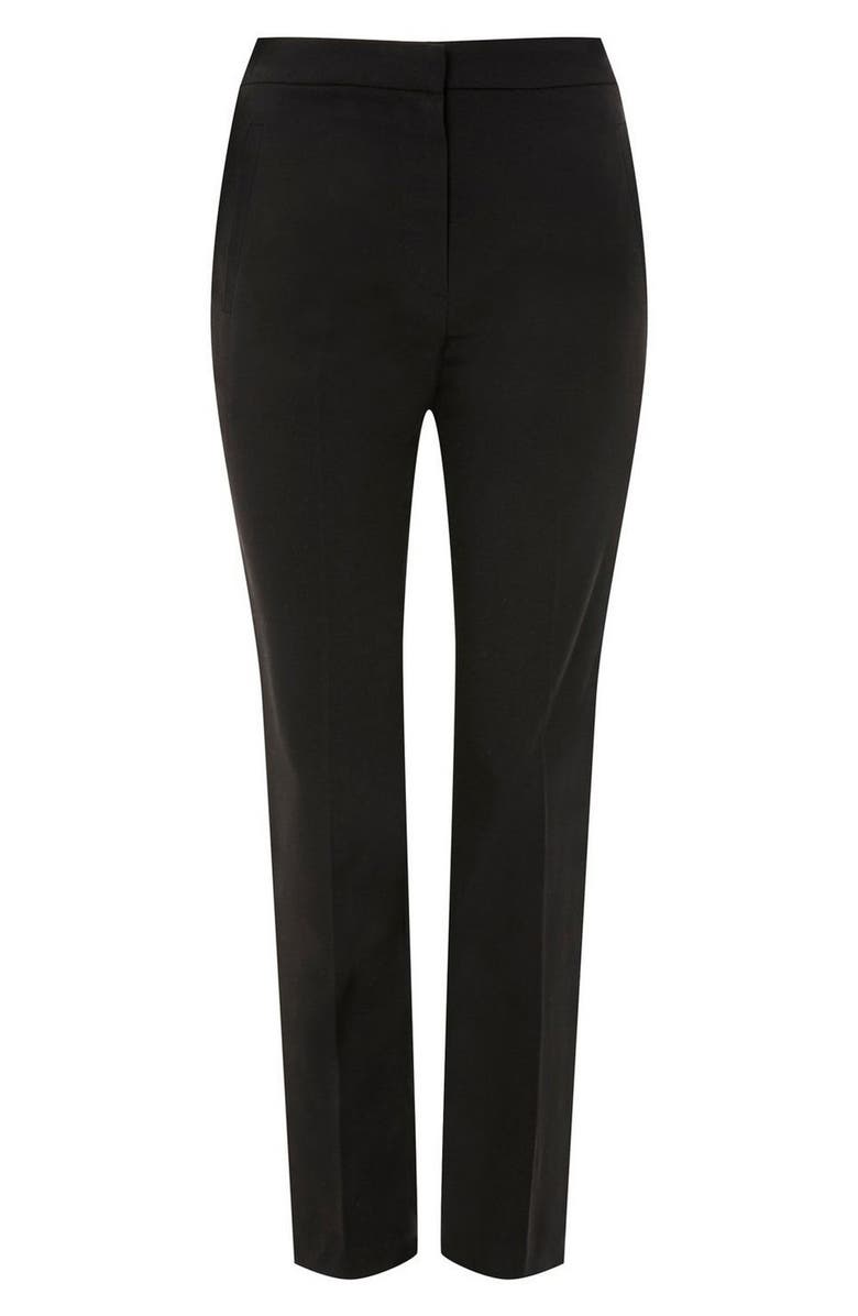 Topshop High Waist Cigarette Trousers, Alternate, color, 