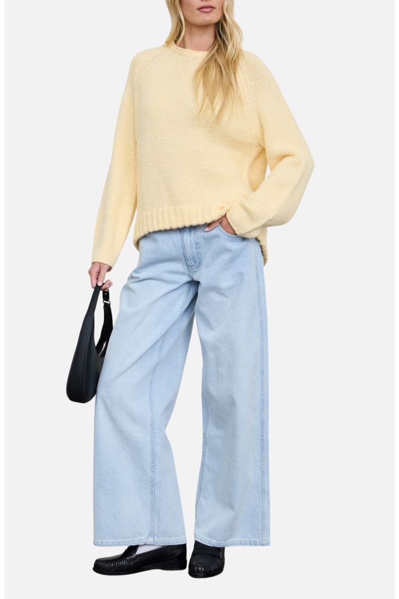 Raglan Rib Knit Sweater, Alternate, color, BUTTER YELLOW
