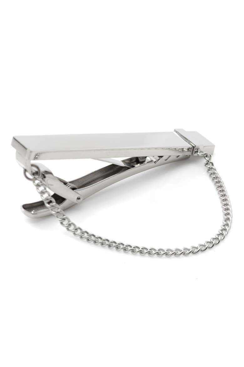 Chain Tie Clip, Alternate, color, SILVER