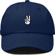 Dalix Peace Sign Embroidered Dad Hat
