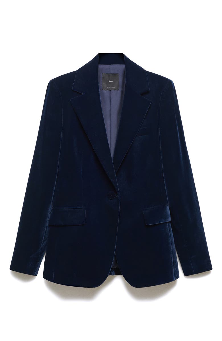 MANGO Velvet Blazer, Main, color, 