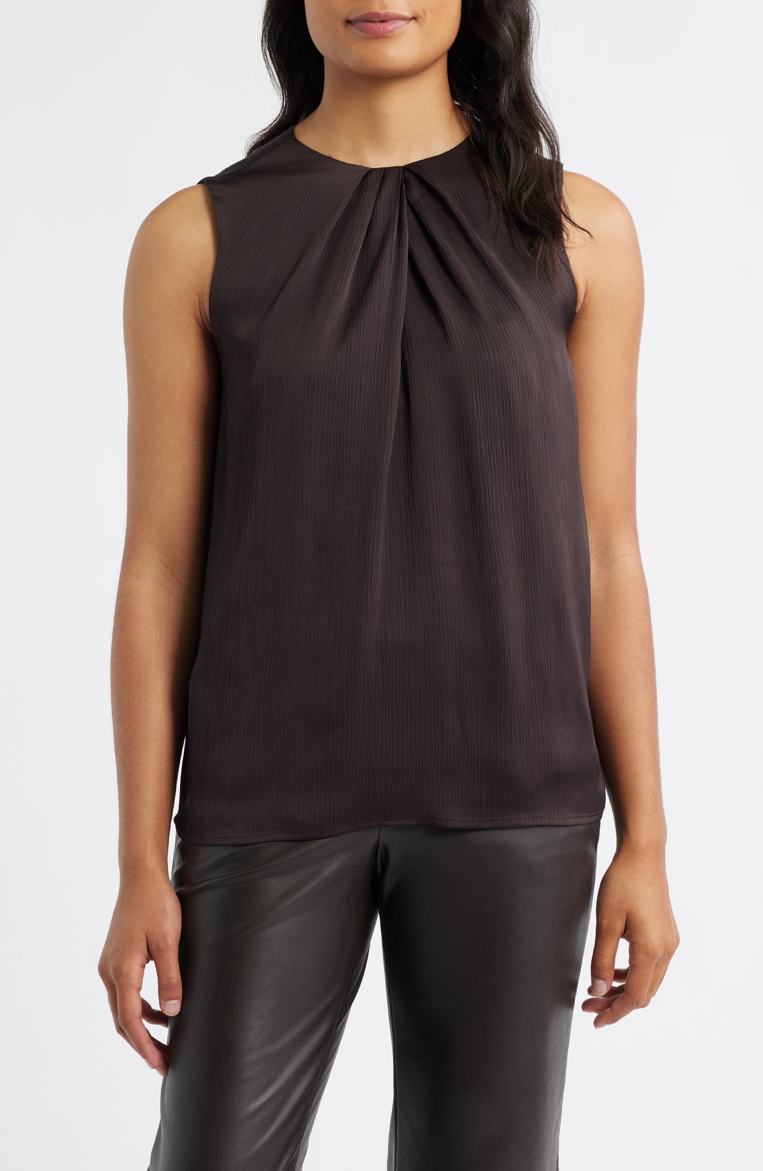 Pleat Neck Top
