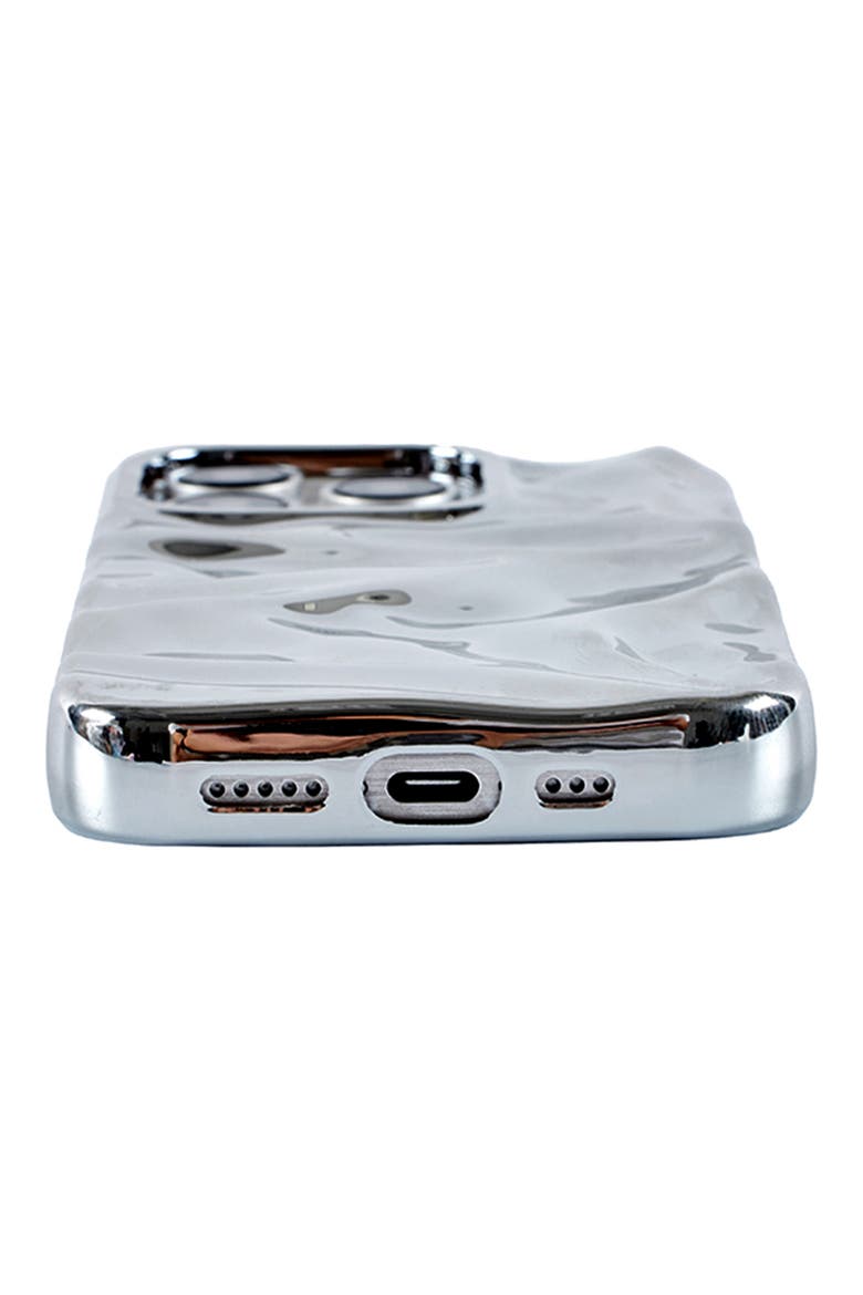 Silver Crinkle iPhone 15 Pro Max Case, Alternate, color, SILVER