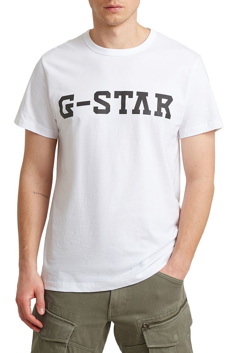 Logo Organic Cotton Graphic T-Shirt, Main, color, WHITE