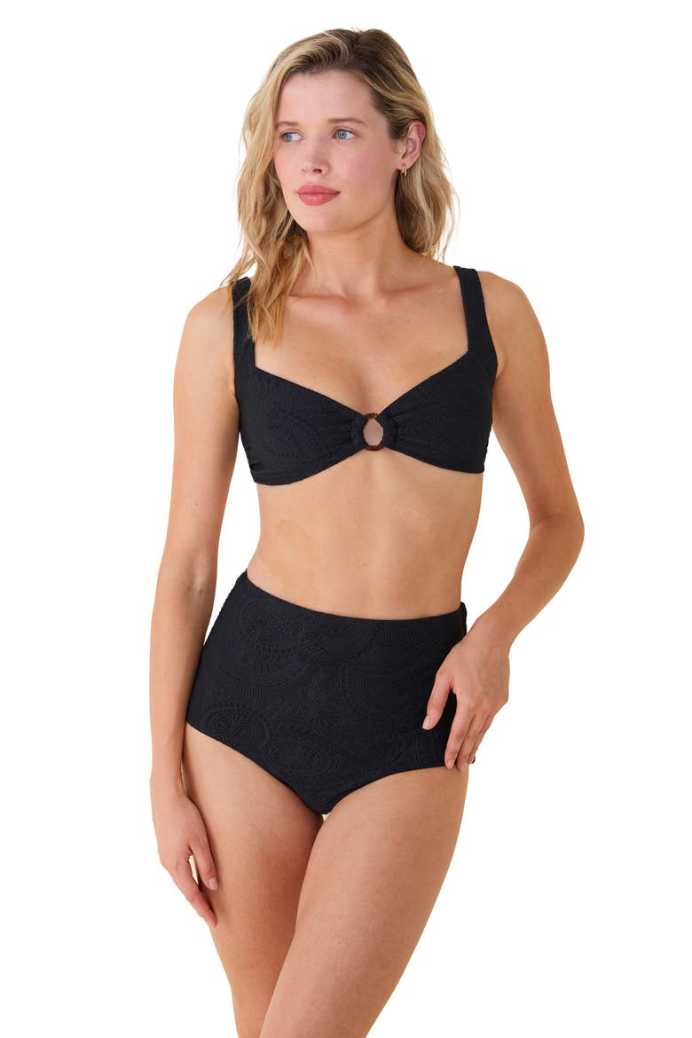 The Lori Ring Bikini Top, Alternate, color, BLACK PAISLEY