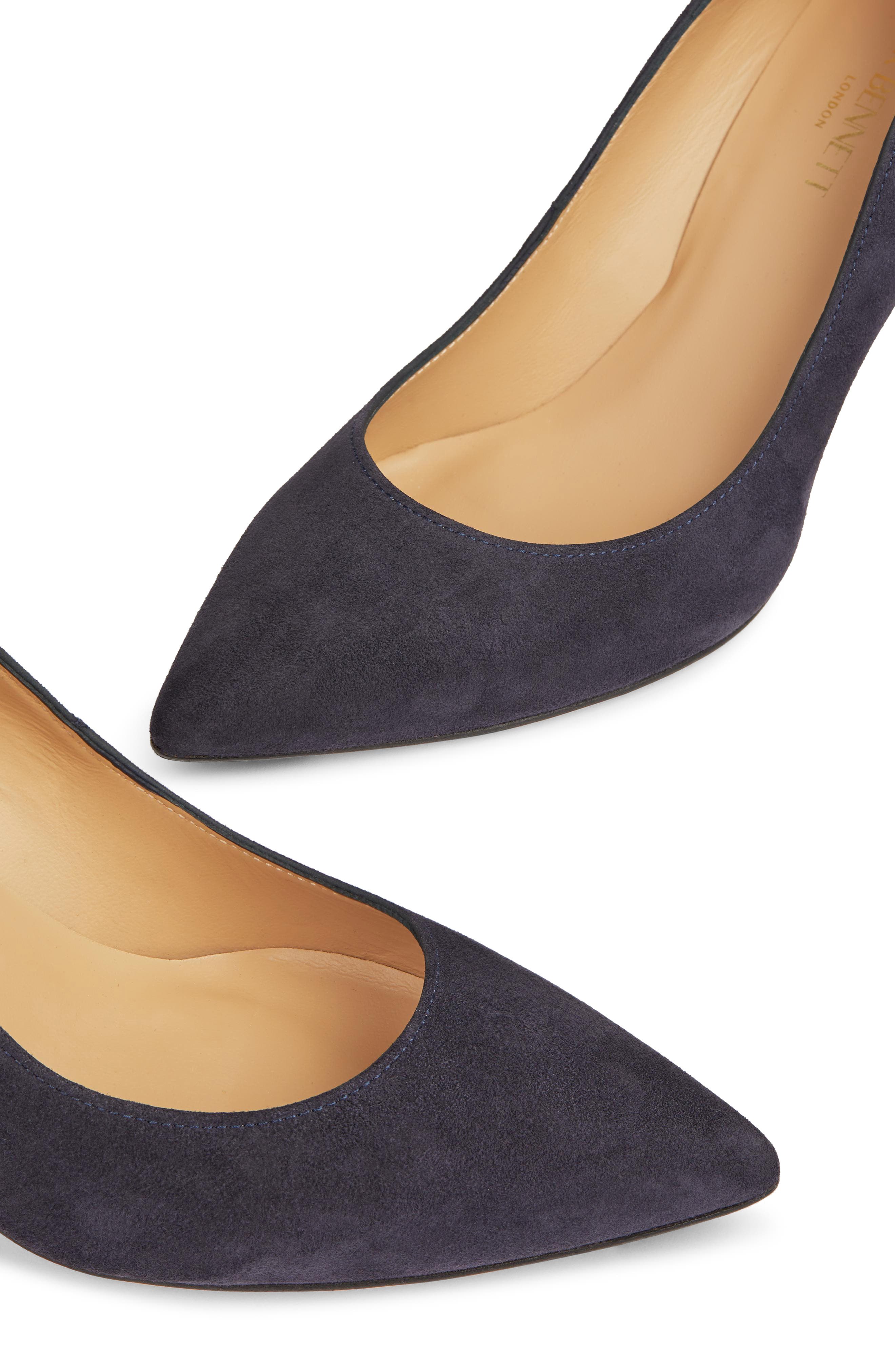 LK Bennett Floret Pointed Toe Pump, Alternate, color, Navy