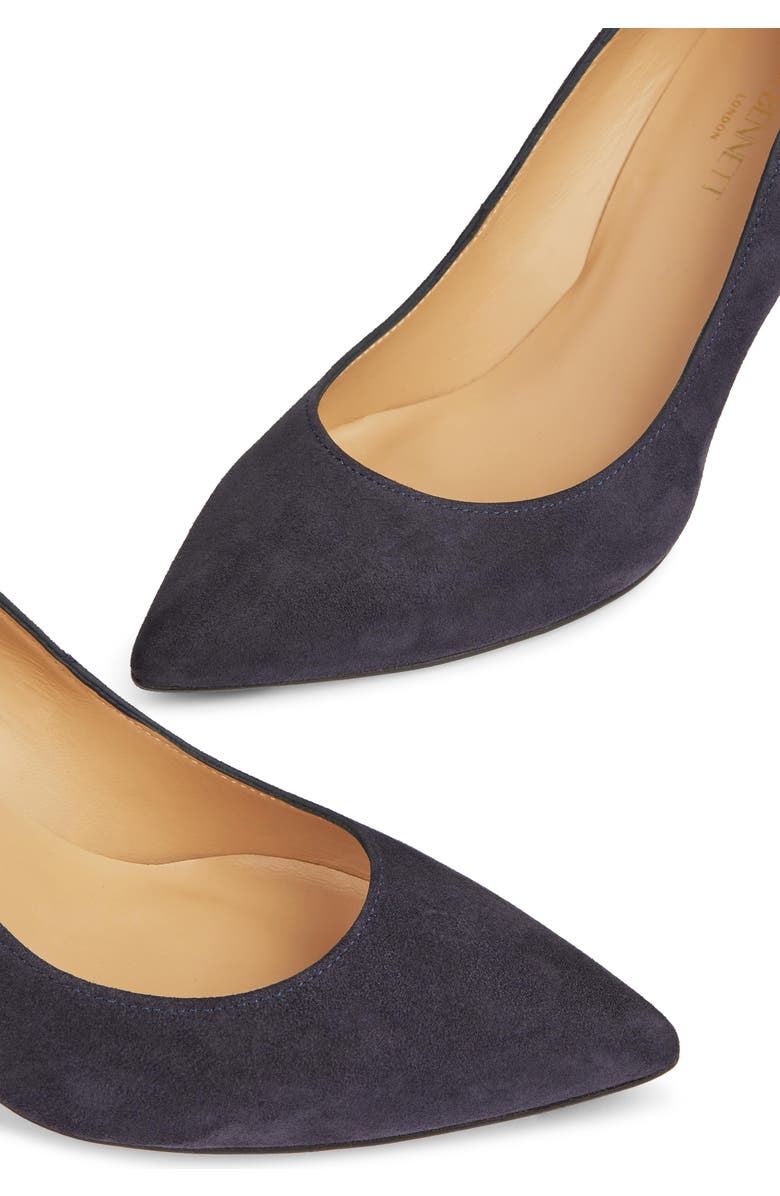 LK Bennett Floret Pointed Toe Pump, Alternate, color, Navy