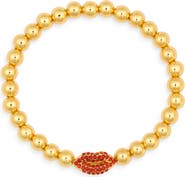 Kate Spade New York rainbow joy lip charm stretch bracelet