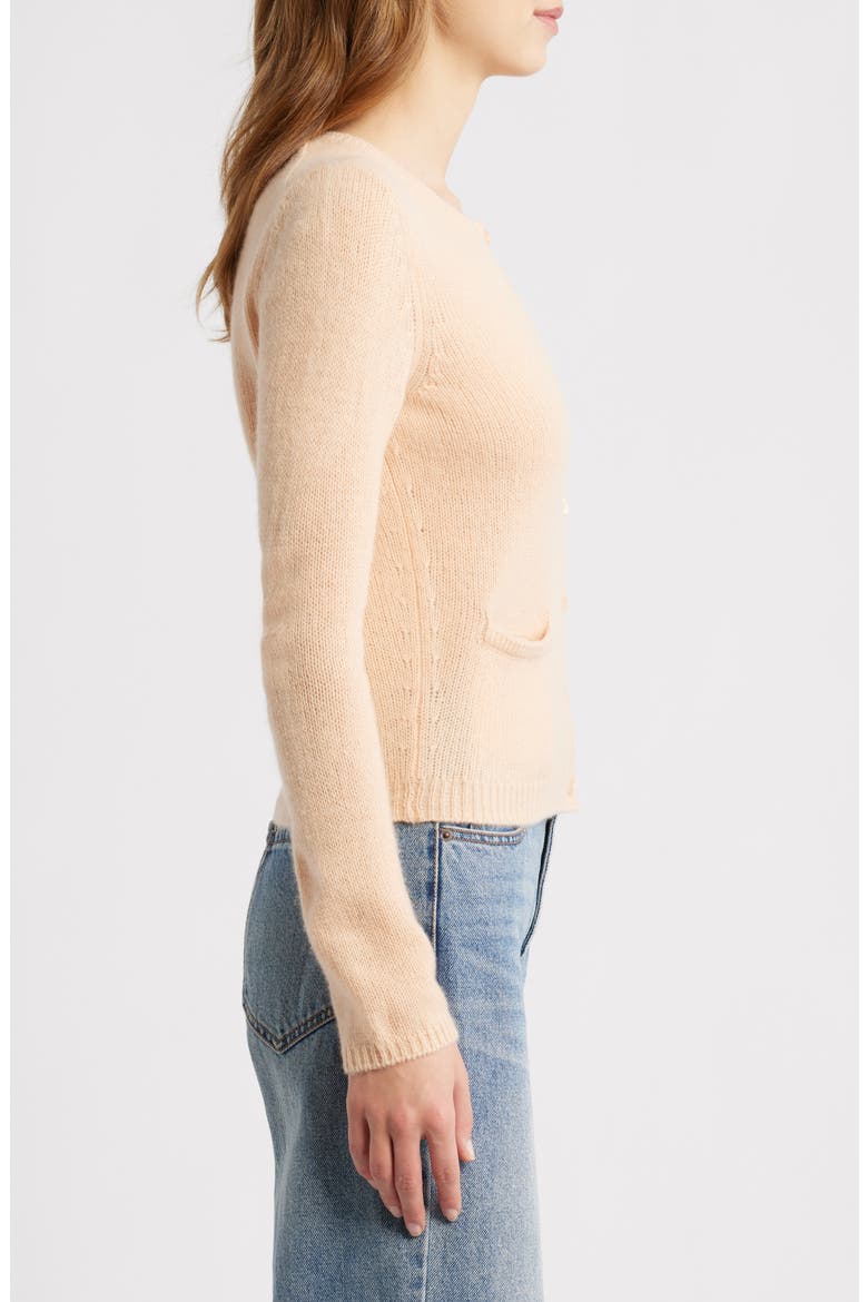 Cashmere Cardigan, Alternate, color, LIGHT PEACH SORBET
