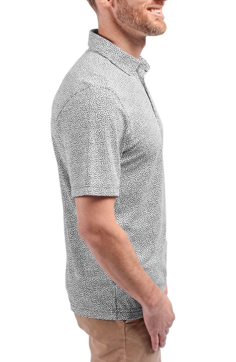 Cutter 
Buck Virtue Piqué Botanical Print Polo, Alternate, color, Black