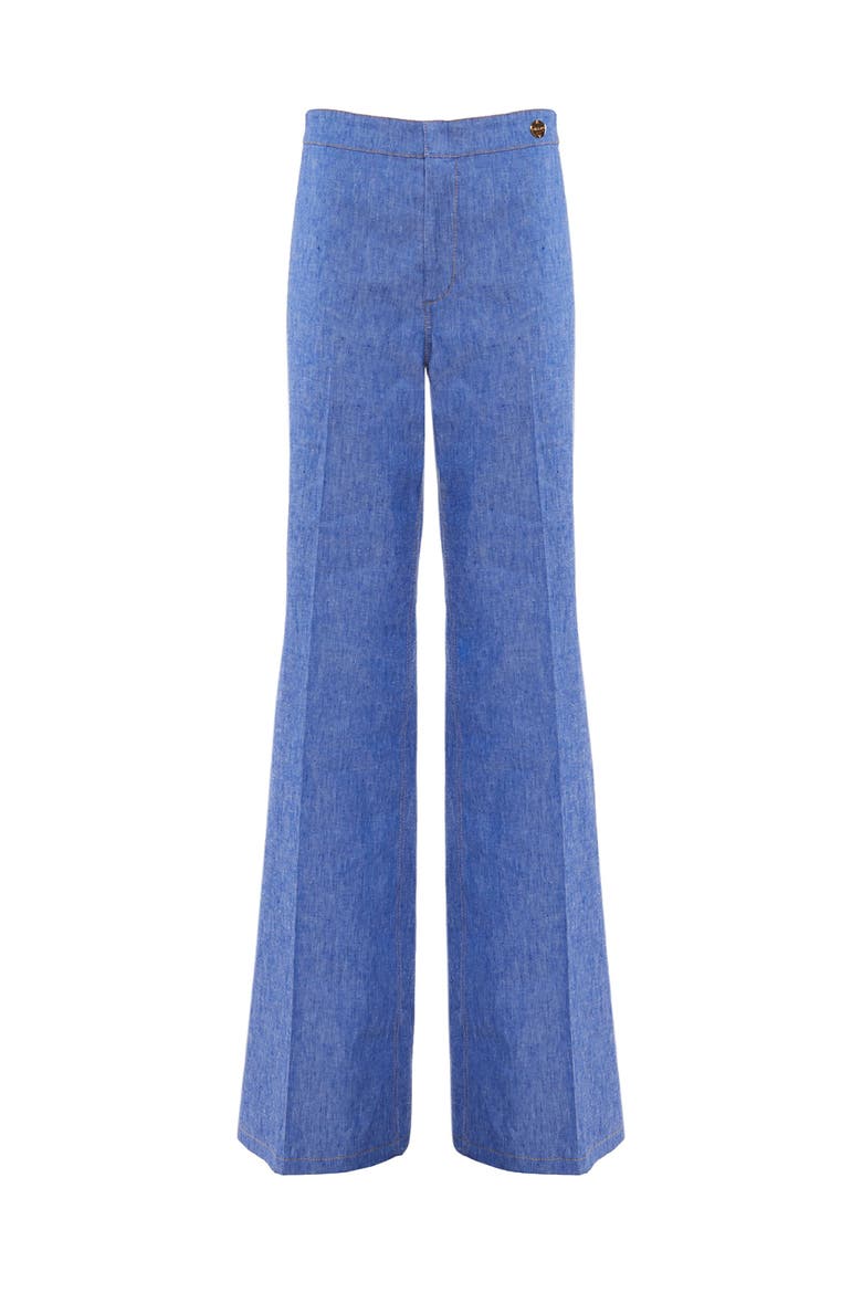 Jane Stretch Denim Flare-leg High Waist Jean, Main, color, Blue