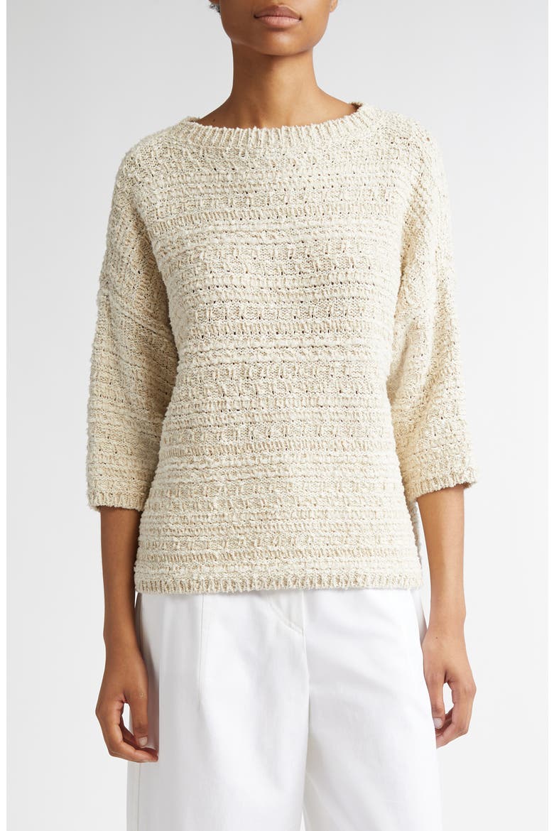 Arda Cotton Blend Sweater, Main, color, IVORY