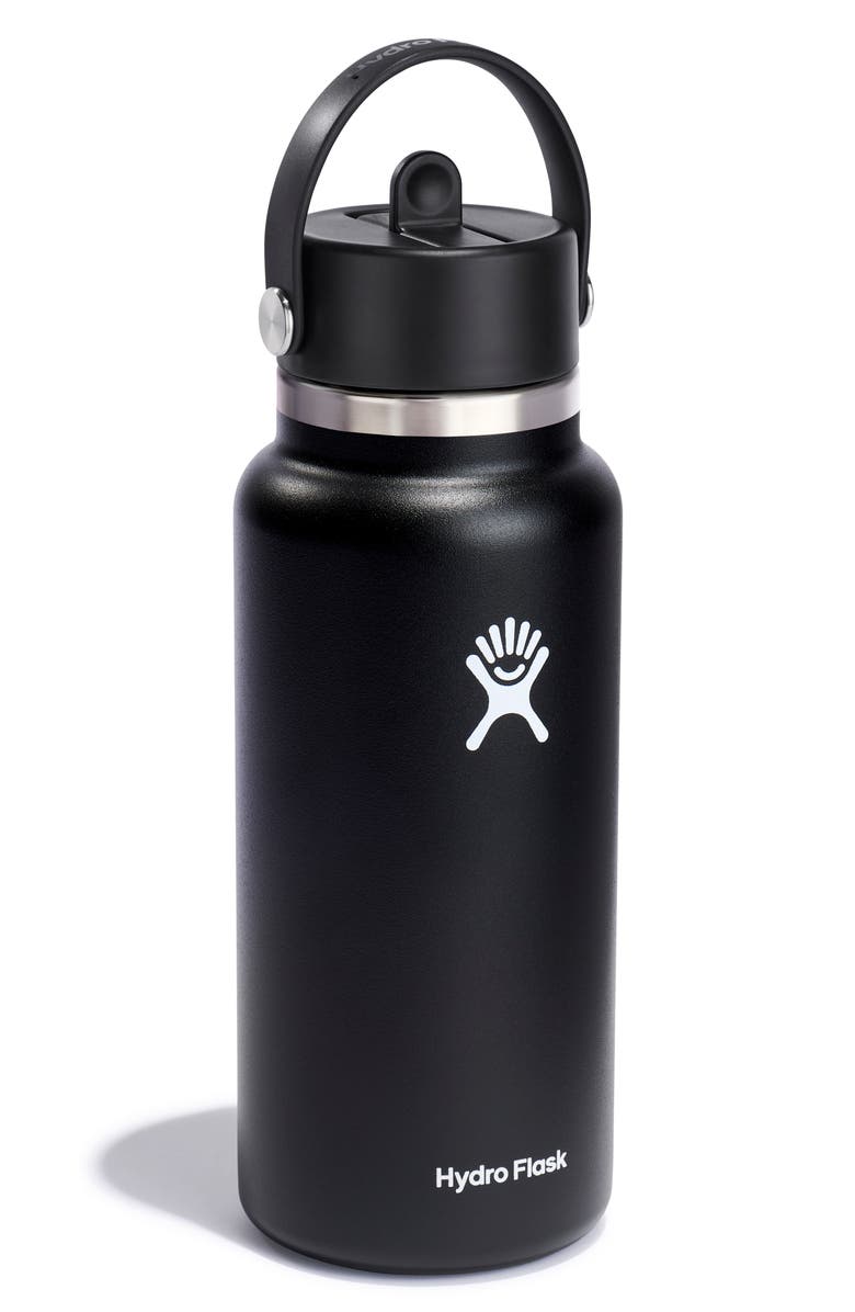 Hydro Flask 32-Ounce Wide Mouth Flex Straw Cap Water Bottle, Main, color,