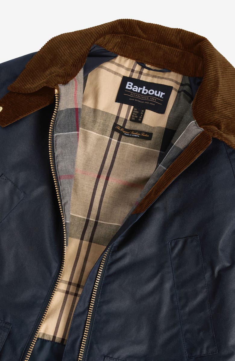 Barbour Esther Water Resistant Waxed Cotton Jacket, Alternate, color,