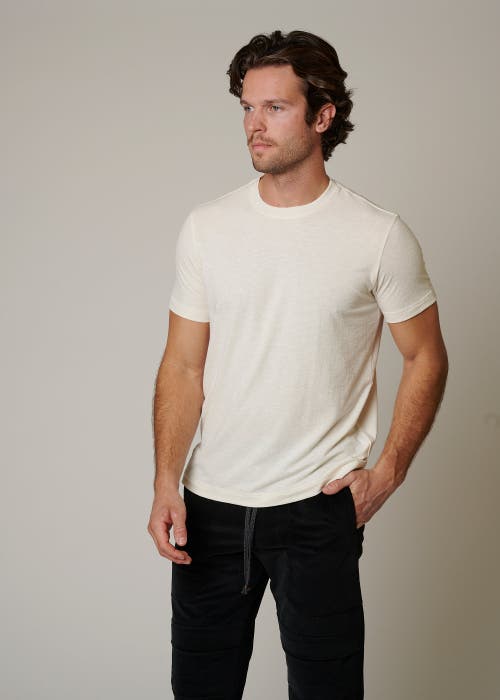 Leisure Lab Slub T-shirt In Cream