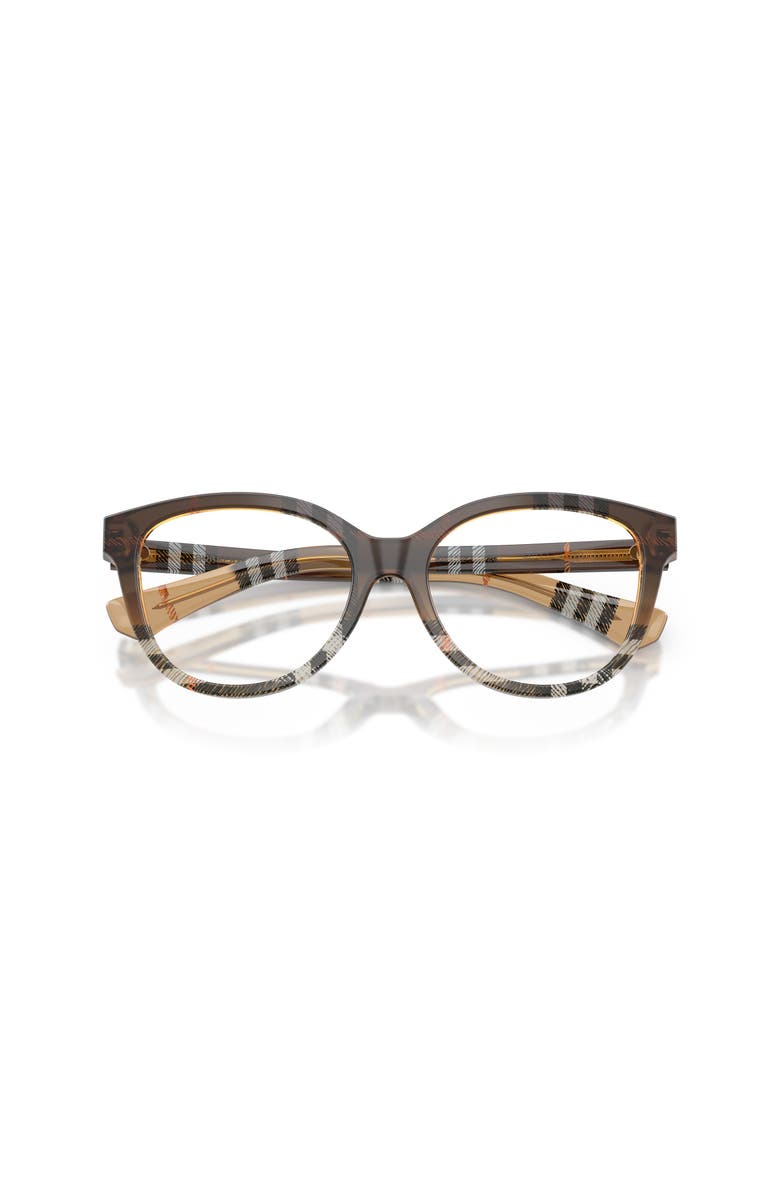 Burberry 54mm Cat Eye optical glasses, Alternate, color, Brown