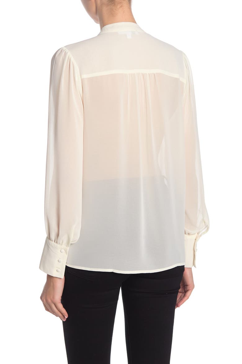 Georgette Tie Neck Blouse, Alternate, color, ANTIQUE IV