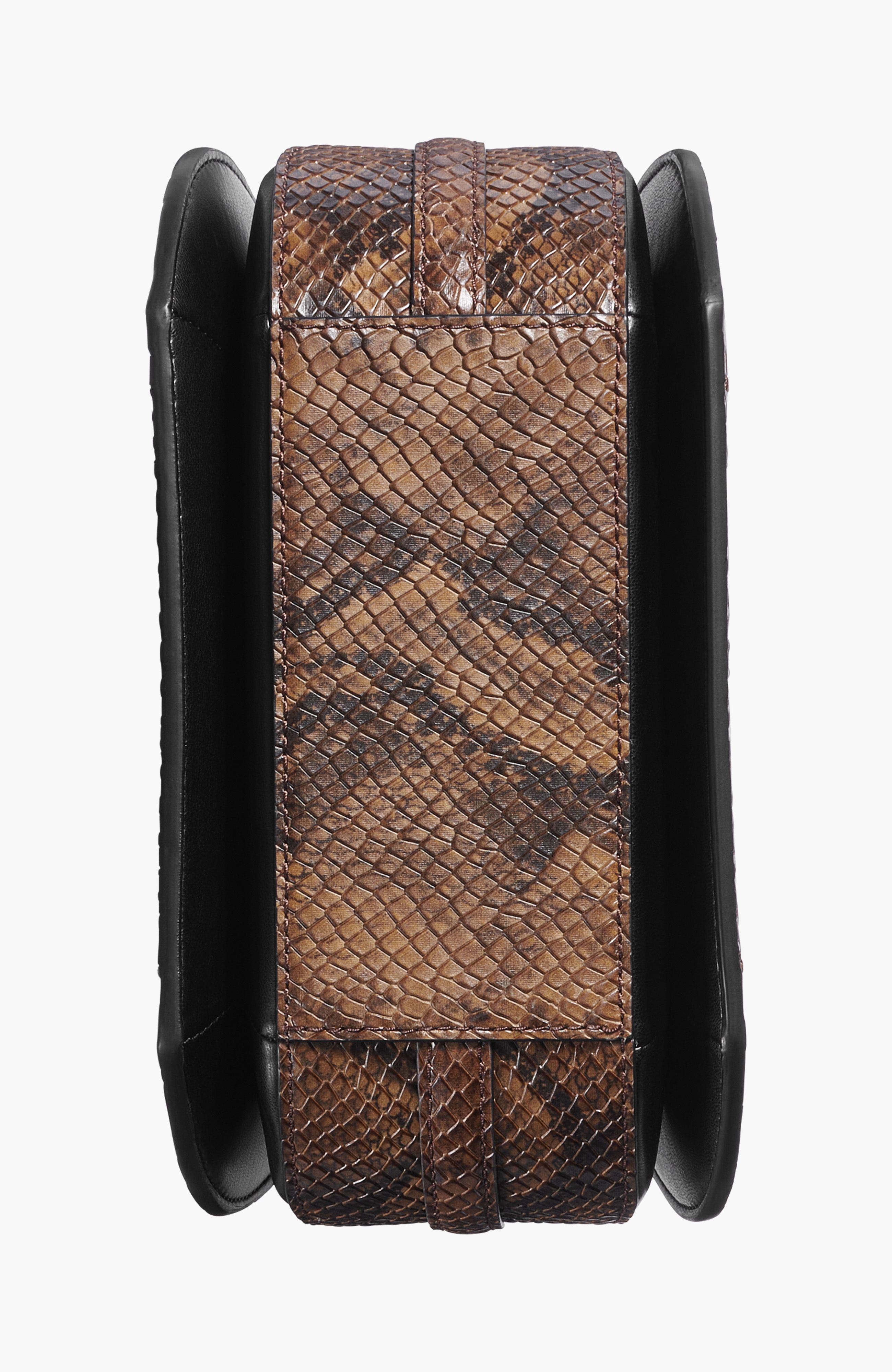 Donna Karan New York Bellerose Flap Python Crossbody, Alternate, color, 
