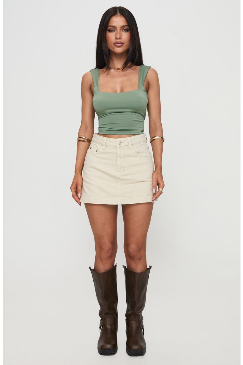 Imelda Open Back Crop Tank, Alternate, color, GREEN