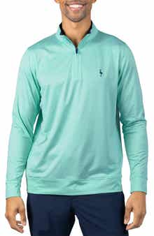 TailorByrd Mélange Mesh Performance Quarter Zip Pullover