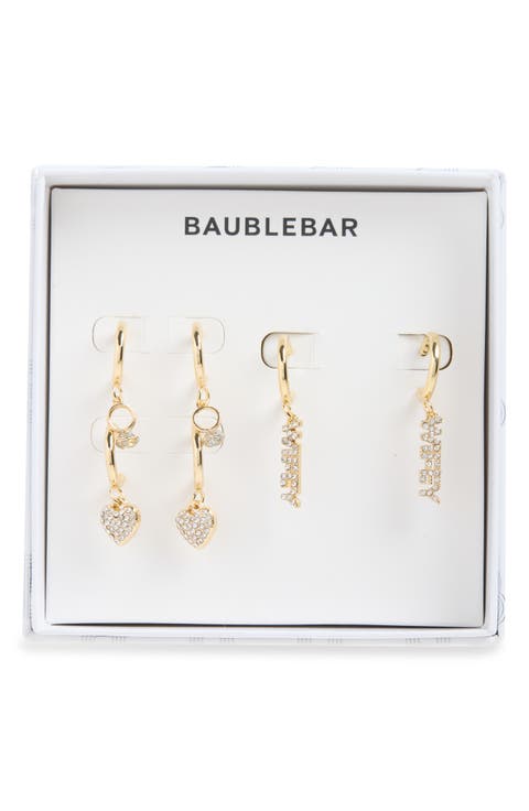 Wifey Material Set of 2 Huggie Hoop Earrings