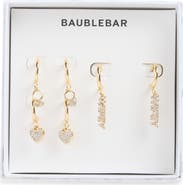 BaubleBar Wifey Material Set of 2 Huggie Hoop Earrings