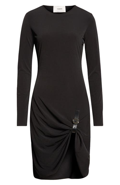Coperni Suspended Long Sleeve Jersey Dress In Black