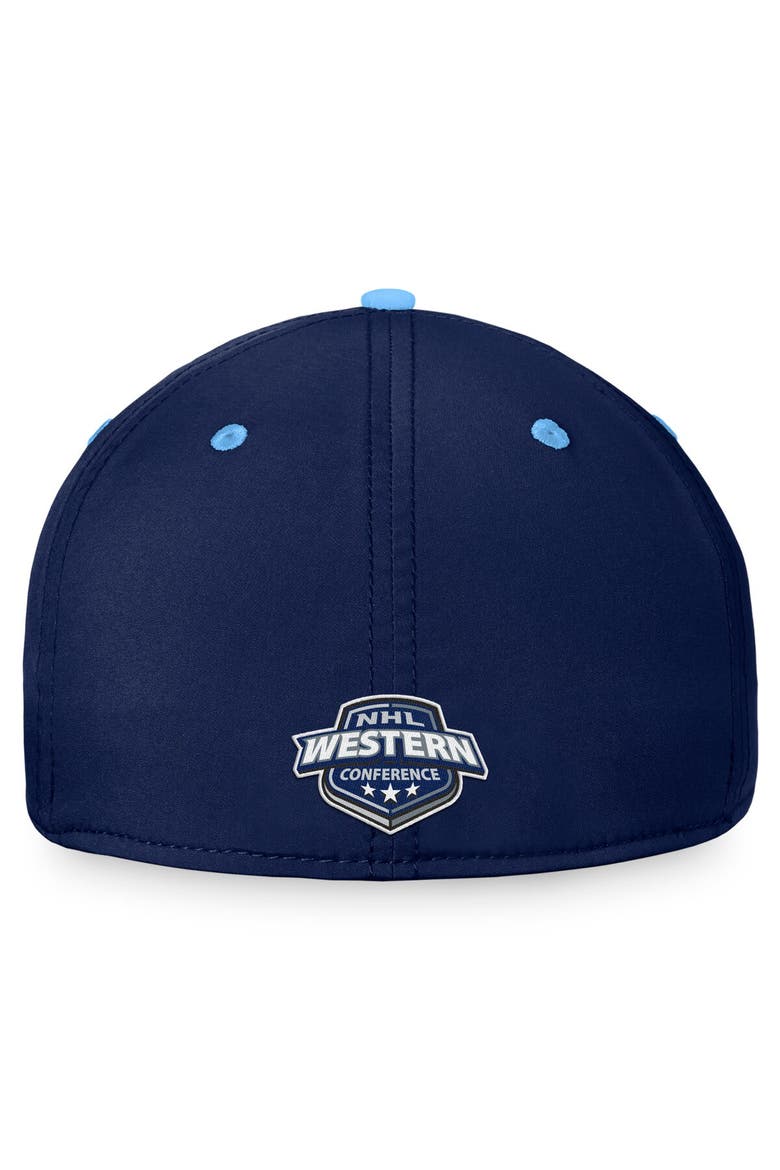 Men's Fanatics Branded Deep Sea Blue/Light Blue Seattle Kraken Fundamental 2-Tone Flex Hat, Alternate, color, Navy