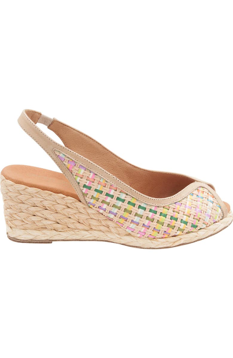 André Assous Audrey Espadrille Wedge Sandal, Alternate, color, Natural Multi