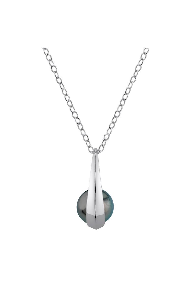 14K Gold Tahitian South Sea Pearl Regina Pendant, Main, color, White Gold