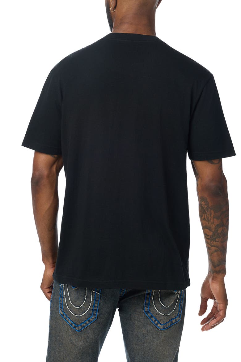 Stitched Block Buddha Graphic T-Shirt, Alternate, color, JET BLACK