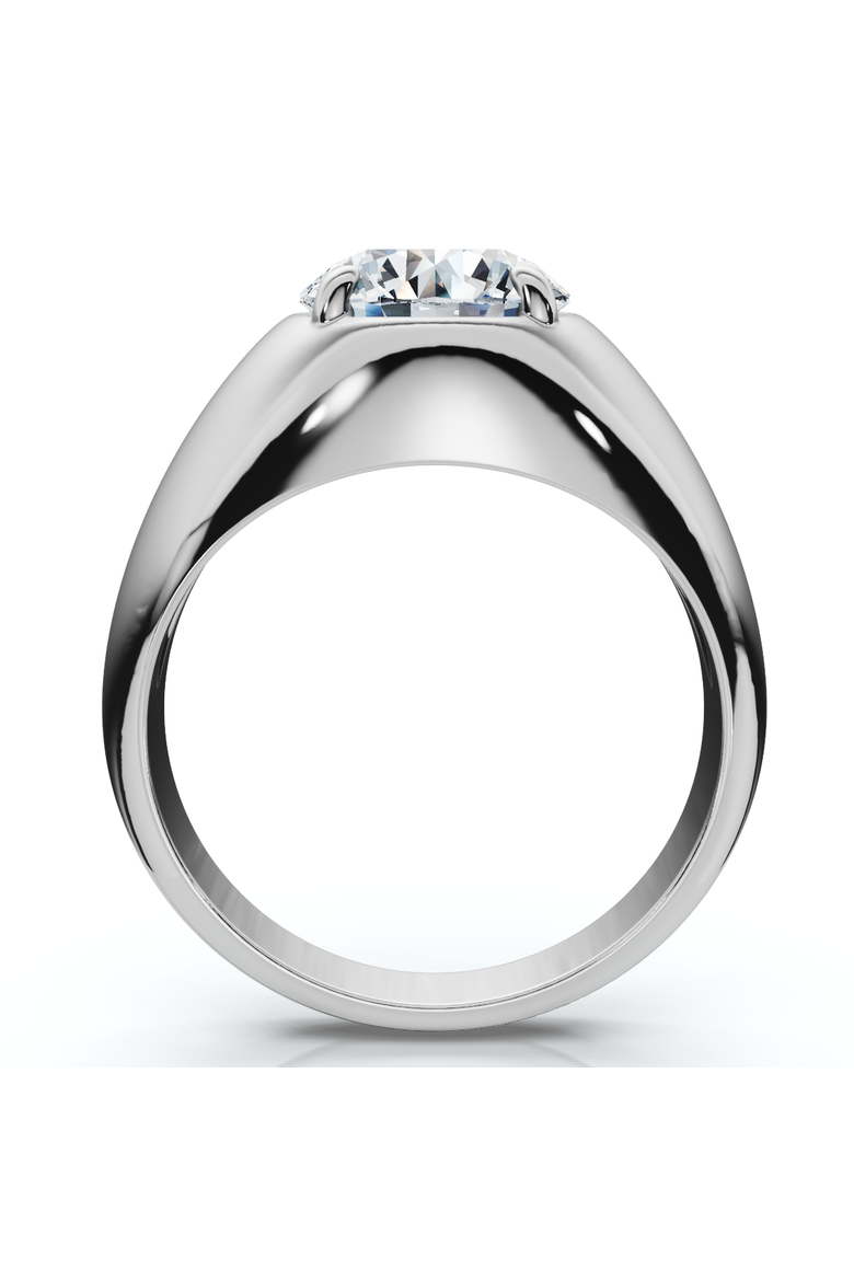 Ceritified Men's 3Ct Diamond Wedding Anniversary Ring Gold Lab Grown, Alternate, color, 10k White Gold