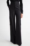 Max Mara Studio Ghiera Stretch Virgin Wool Cargo Pants