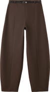 MANGO Balloon Crop Pants with Buckle Belt