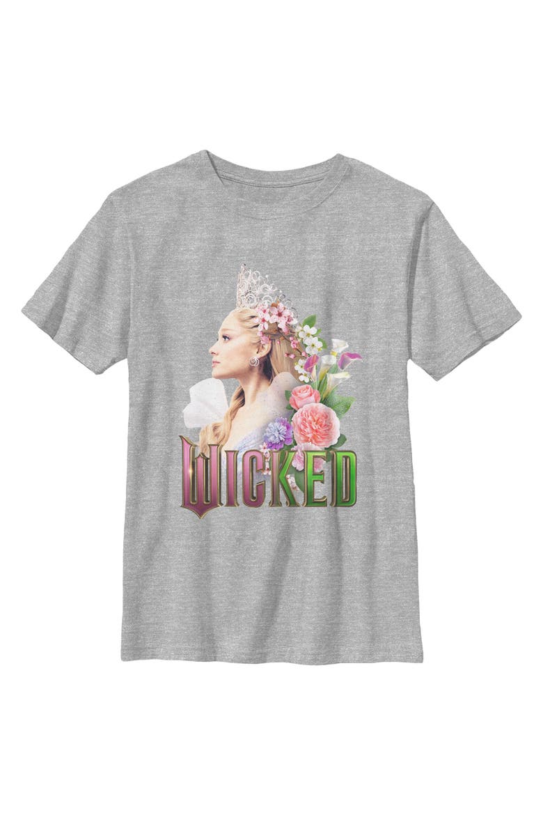 Boys Wicked For Good Glinda Side Profile Pose T Shirt, Main, color, Sport Grey