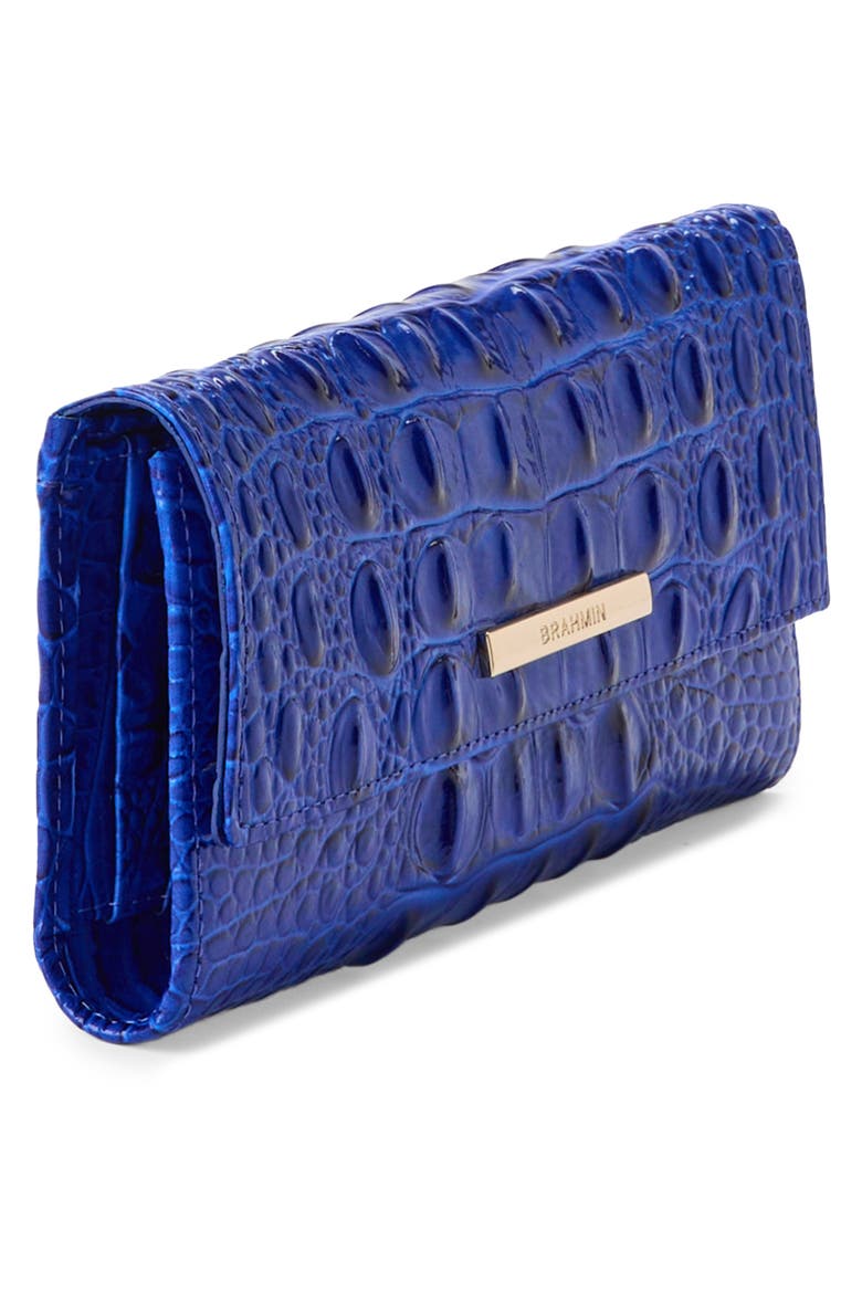 Cordelia Croc Embossed Leather Wallet, Alternate, color, ULTRAMARINE