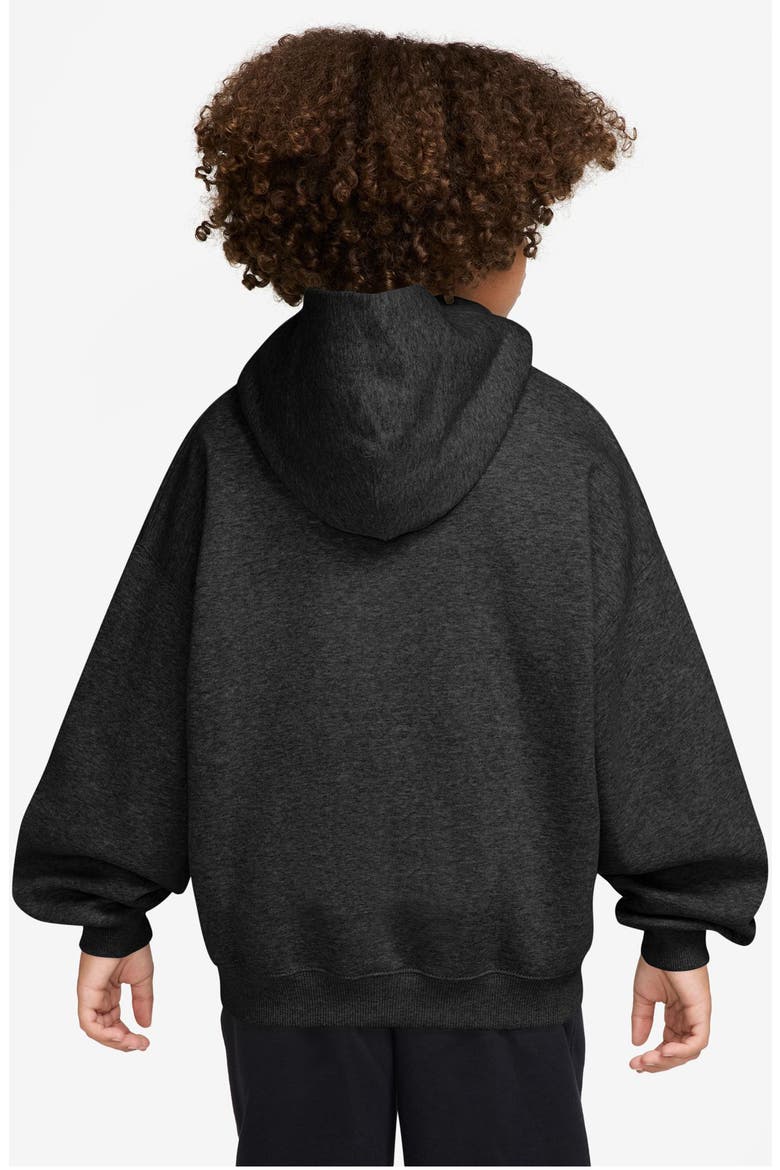 Kids' Sportswear Club Fleece Hoodie, Alternate, color, BLACK/ WHITE