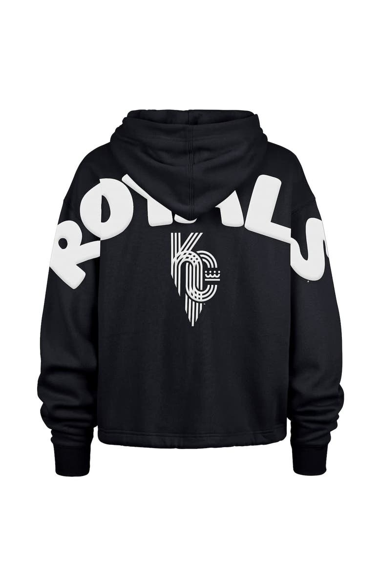 '47 Women's '47  Navy Kansas City Royals City Connect Venice Cropped Pullover Hoodie, Alternate, color, 