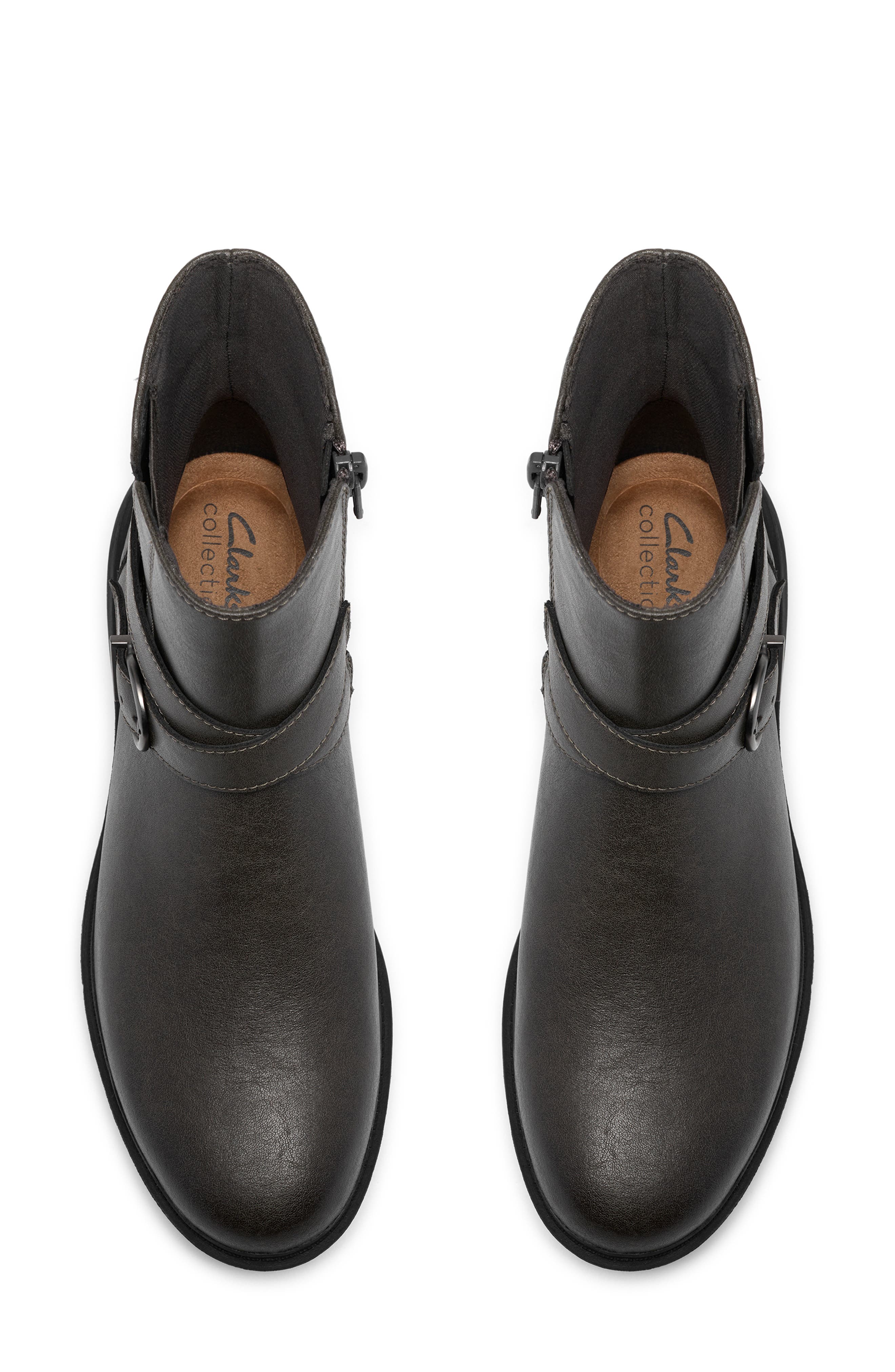 Westlynn Lux Leather Bootie, Alternate, color, DARK GREY LEA