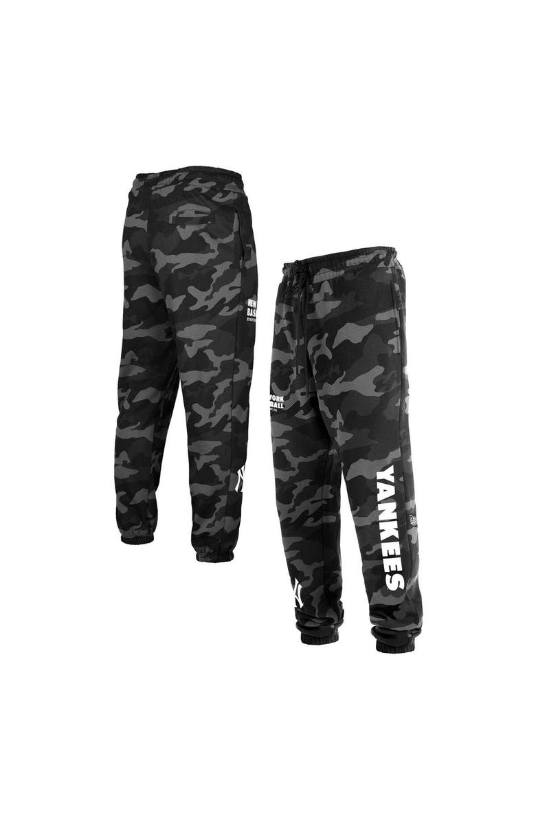 New Era Men's New Era Black New York Yankees Camo Jogger Pants, Main, color, 