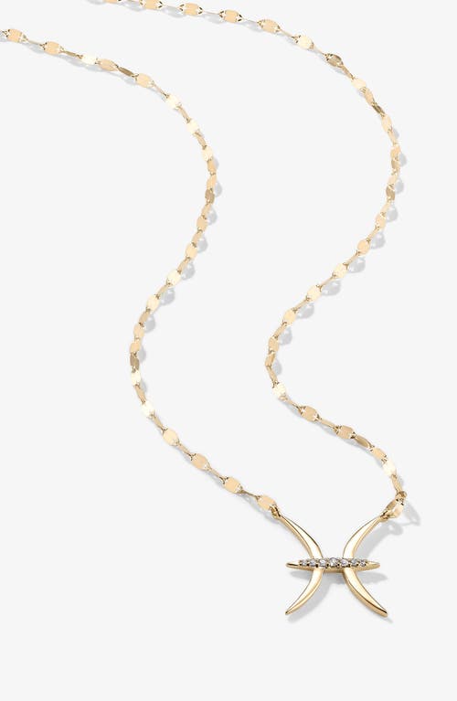 Lana Pisces Zodiac Diamond Pendant Necklace In Gold