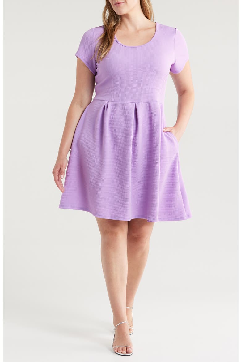 Scoop Neck Knit Dress, Main, color, LILAC