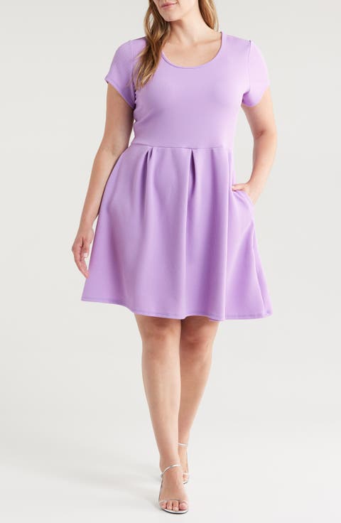 Scoop Neck Knit Dress (Plus)