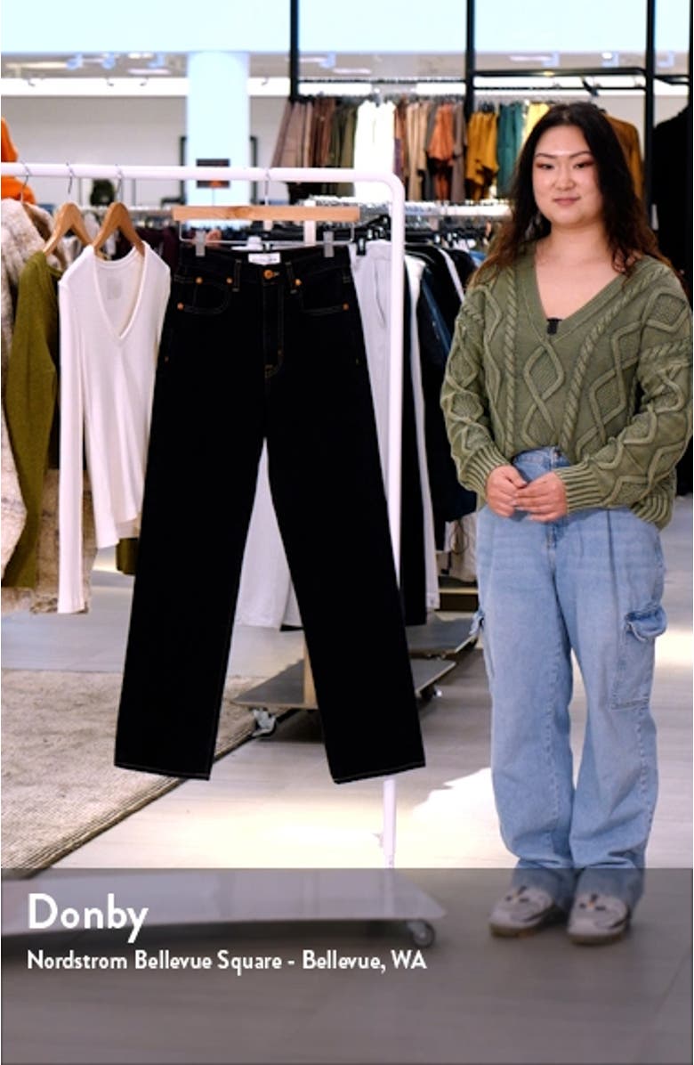 London High Rise Straight Leg Jeans, sales video thumbnail