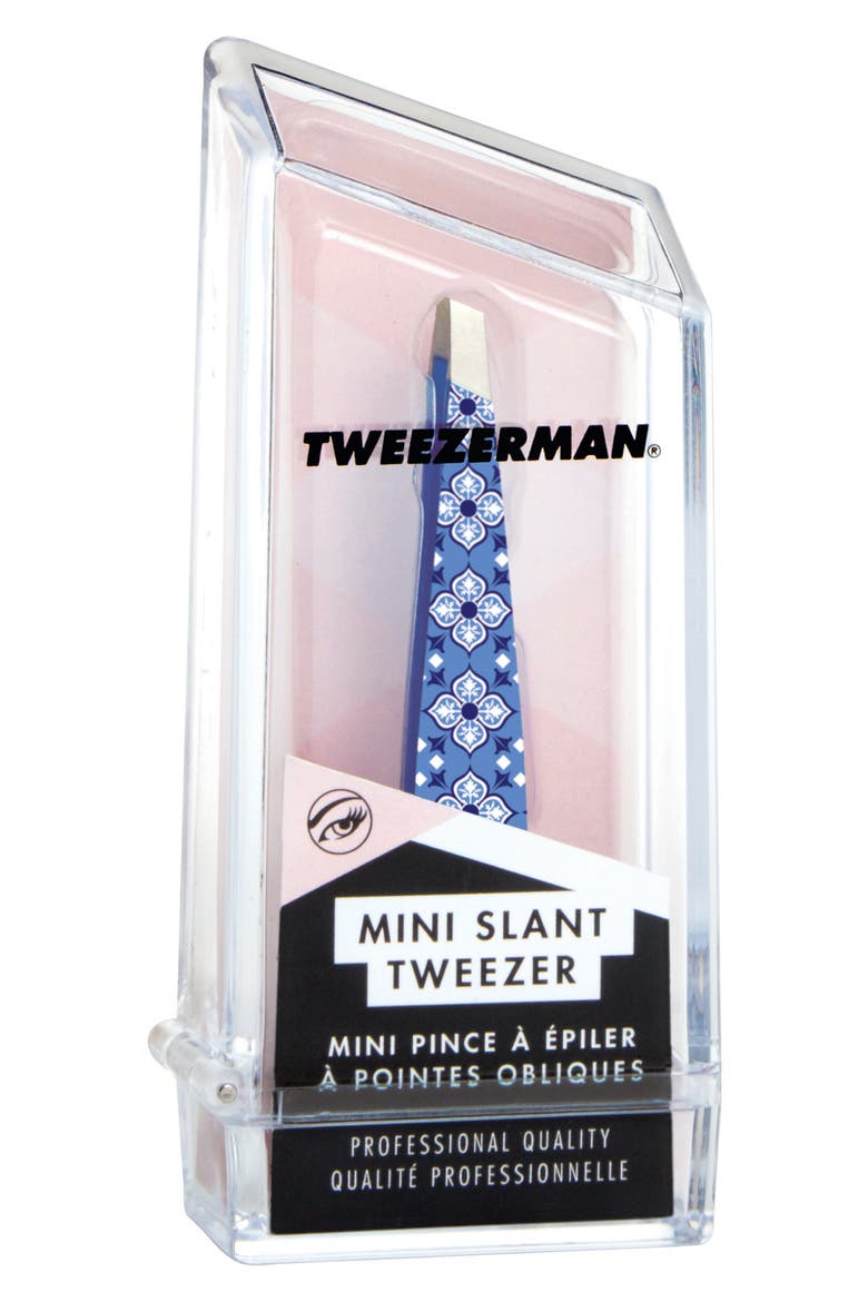 Mini Lisbon Sea Slant Tweezer, Alternate, color, BLUE