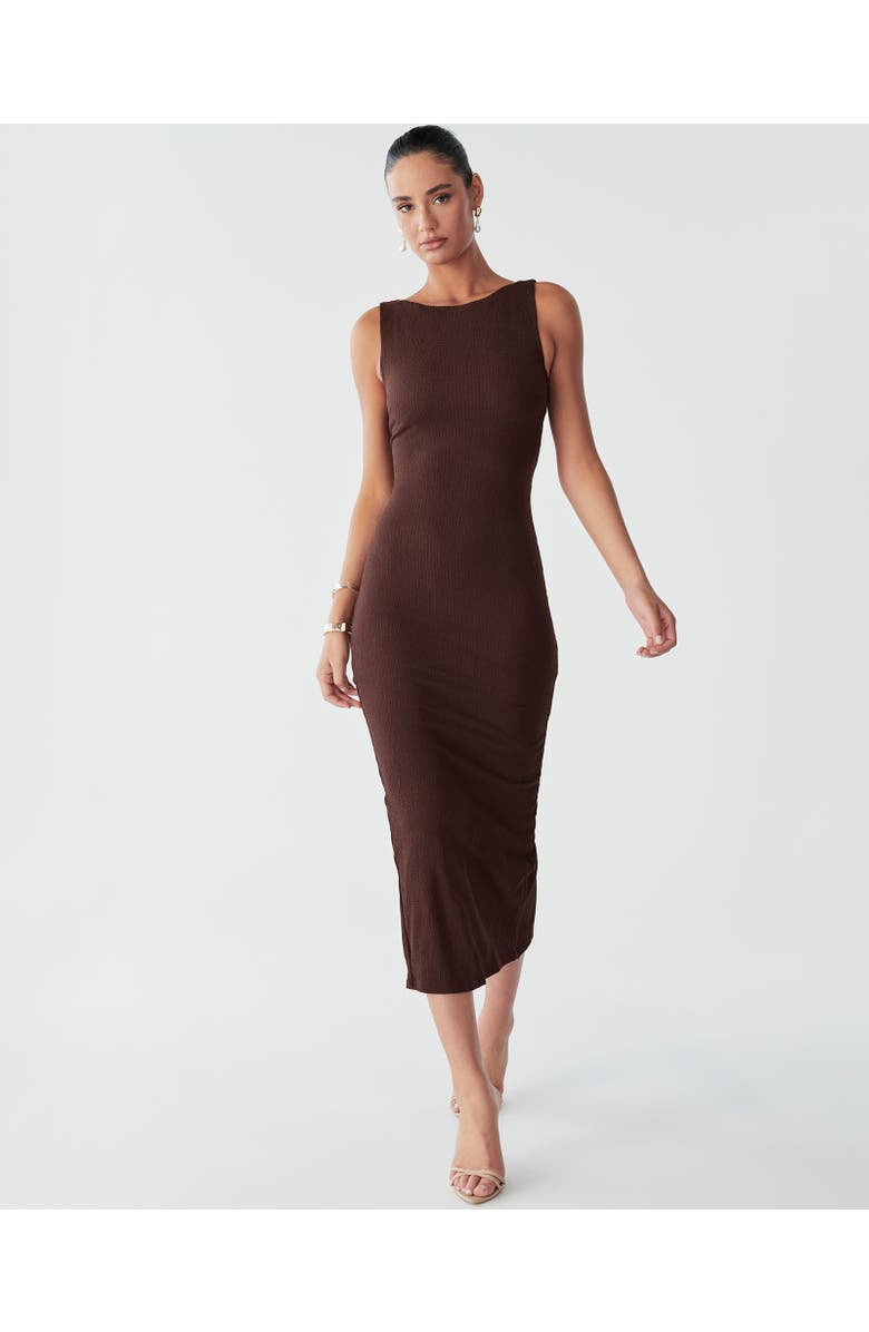 BWLDR Suny Midi Dress, Alternate, color, Chocolate
