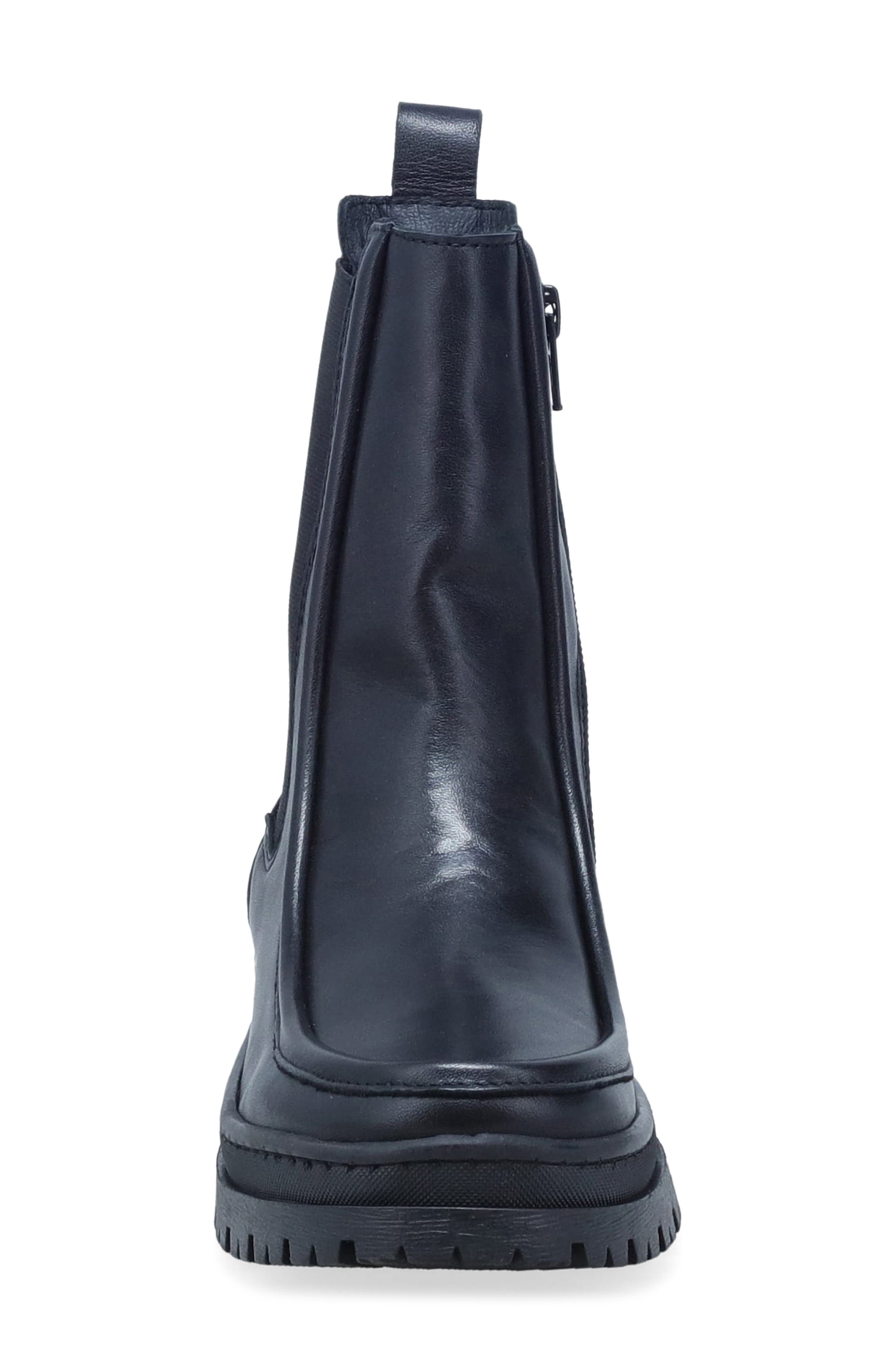Ariana Leather Chelsea Boot, Alternate, color, BLACK
