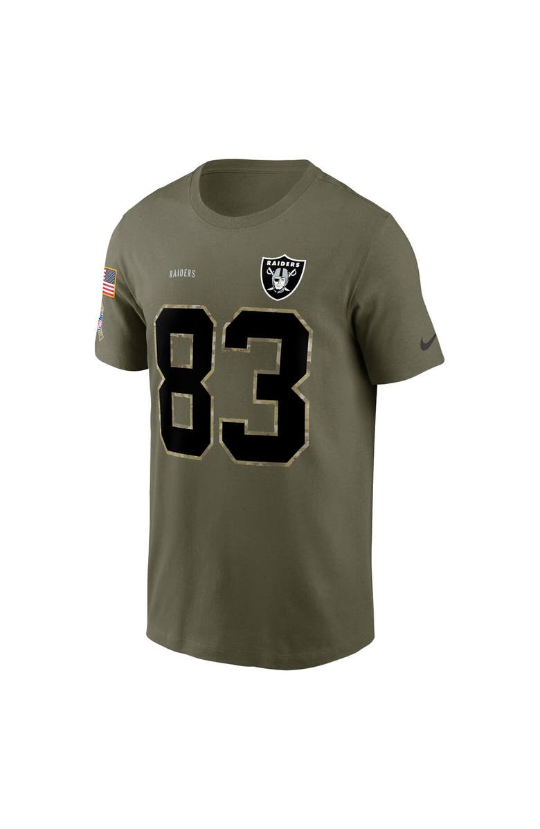 Nike Men's Nike Darren Waller Olive Las Vegas Raiders 2022 Salute To Service Name & Number T-Shirt, Alternate, color, 