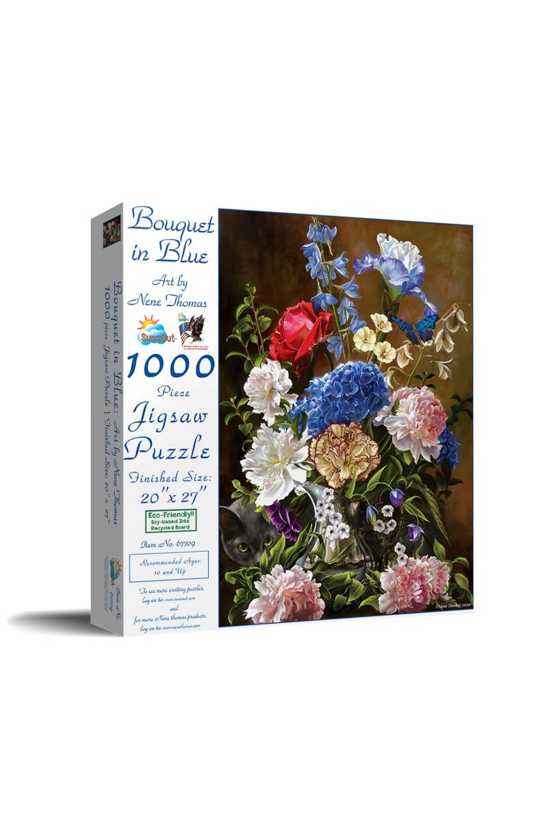 Sunsout Bouquet in Blue 1000 piece Jigsaw Puzzle for Adults, Main, color, Multicolor